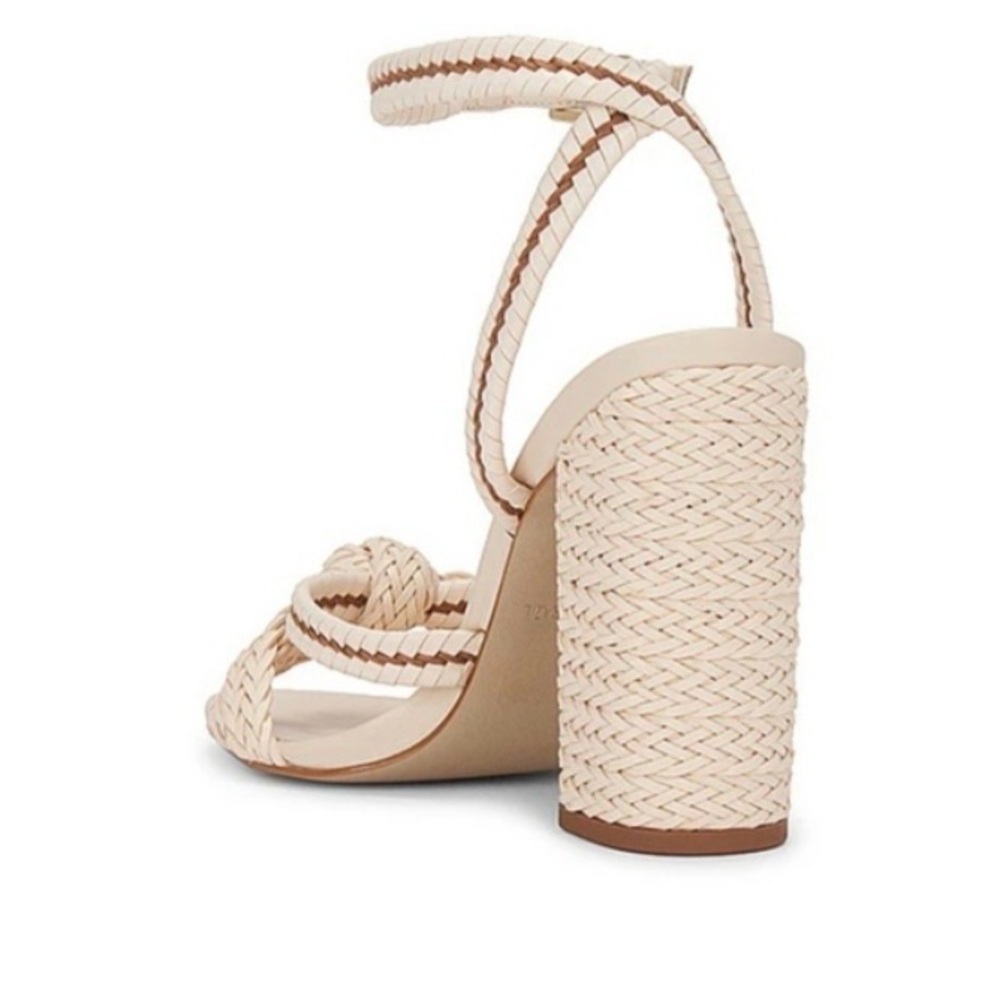 Steve Madden NWT Malou Braided Wrap Block Heel Sandals in Cream, Size 9 - Picture 3 of 9